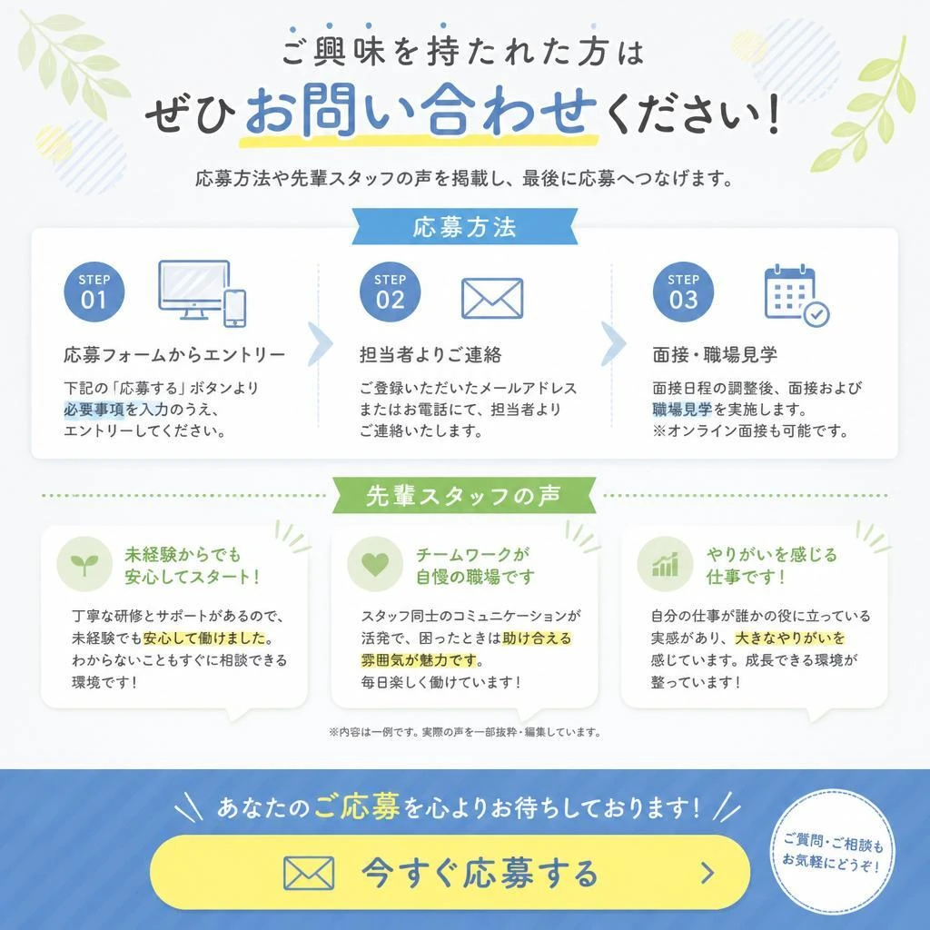 今すぐ応募しよう！
