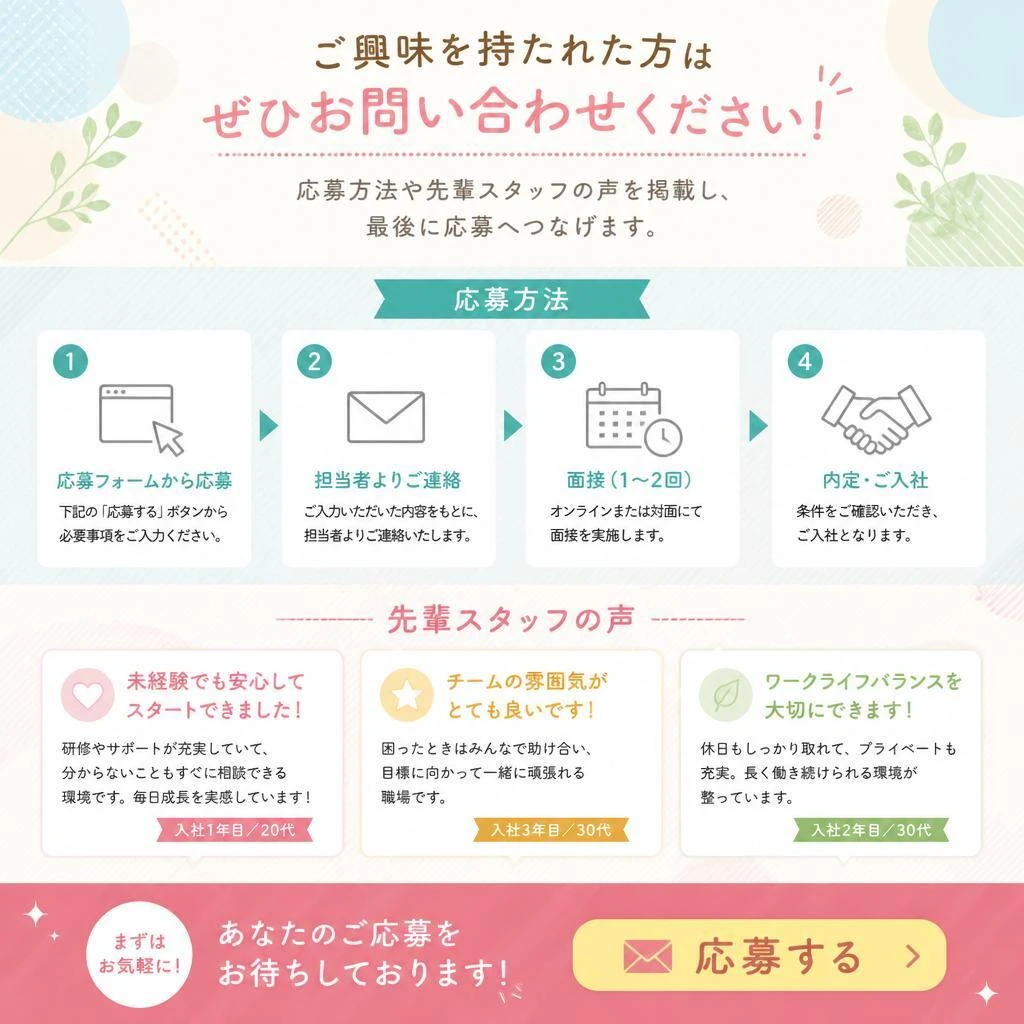 今すぐ応募しよう！