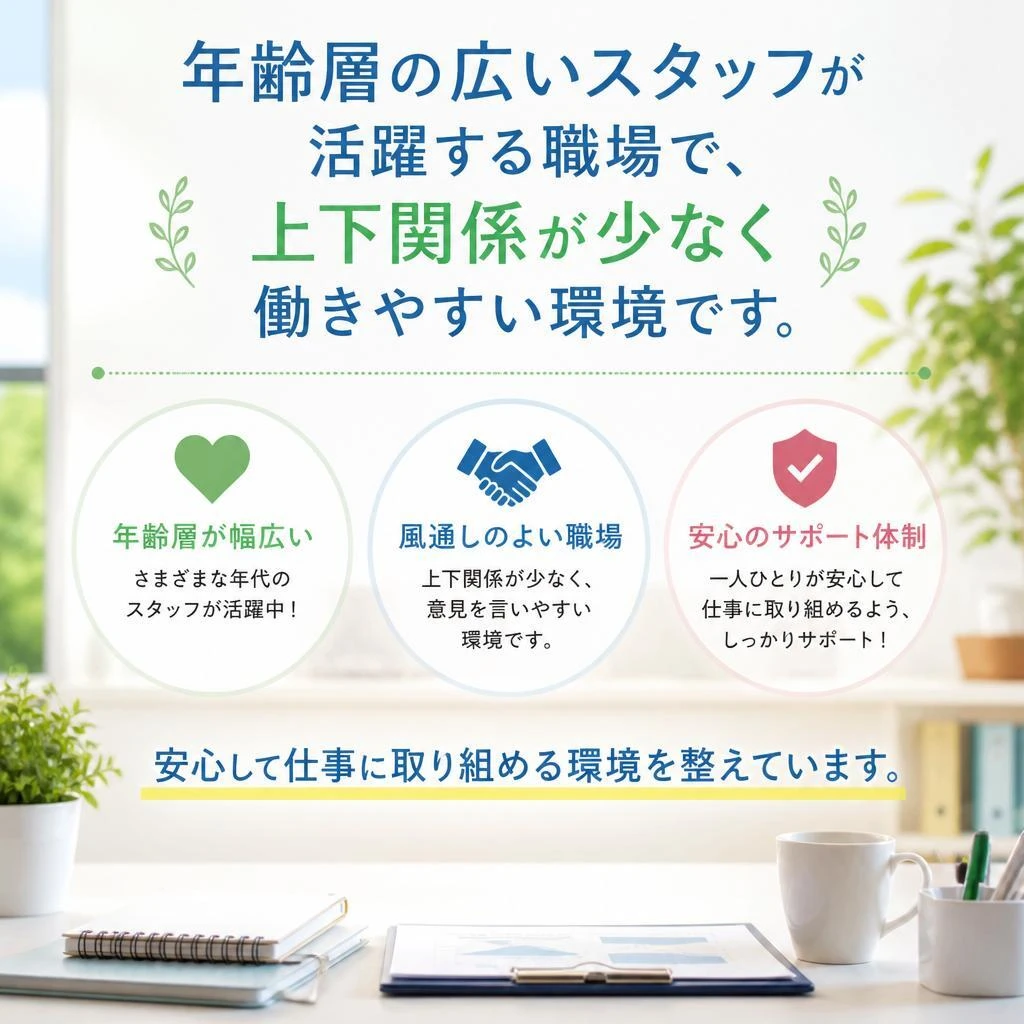 アットホームな職場環境
