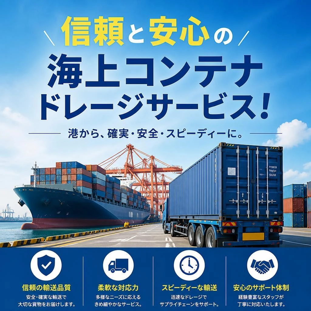 信頼と安心の海上コンテナドレージサービス！