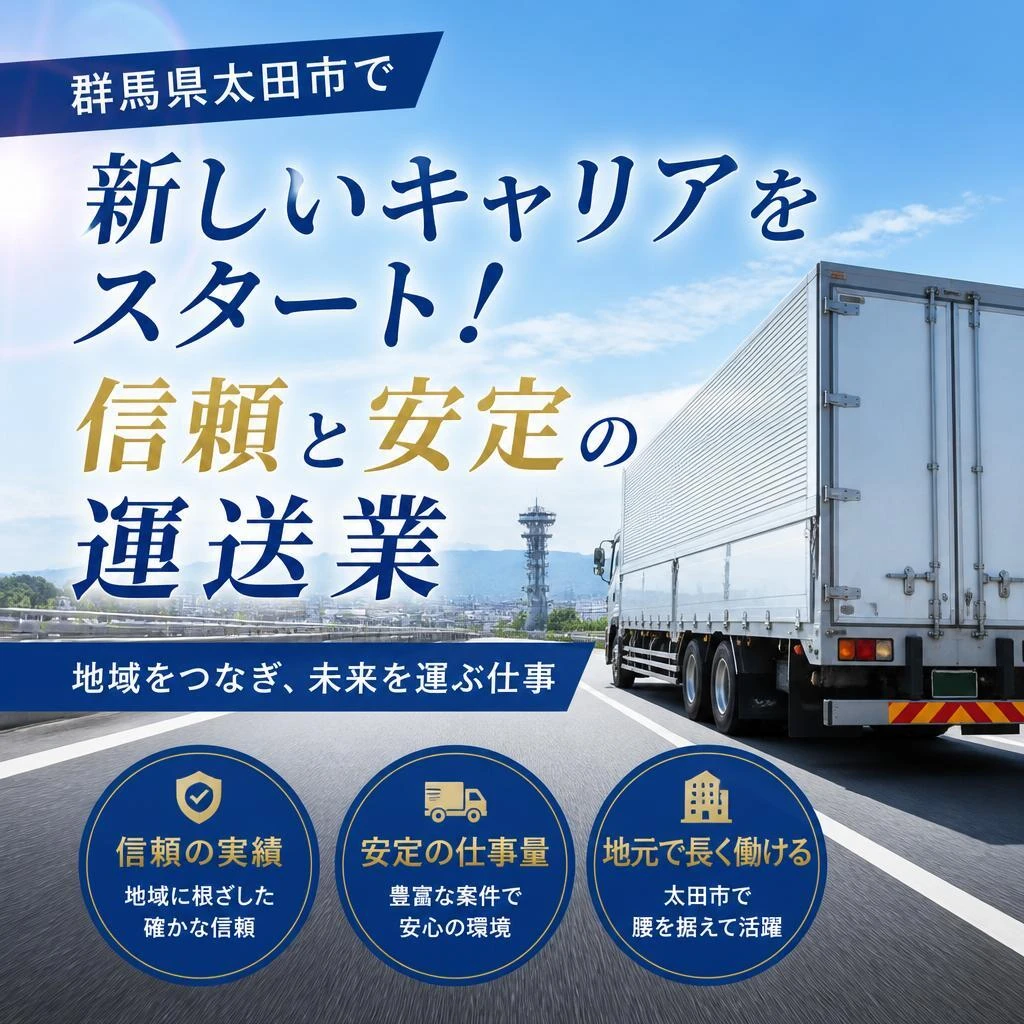 群馬県太田市で新しいキャリアをスタート！信頼と安定の運送業