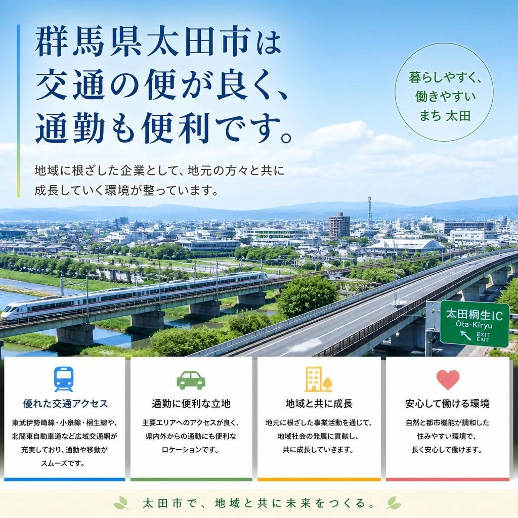 2. 群馬県太田市での働きやすさ