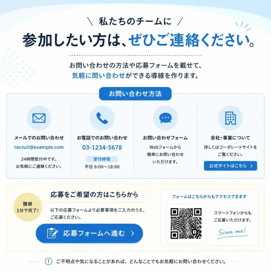 今すぐお問い合わせを！