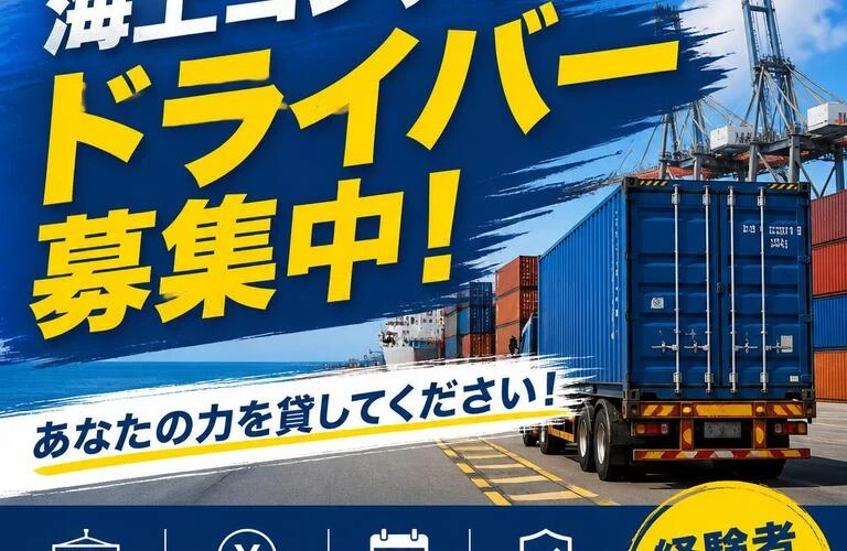 海上コンテナドライバー募集中！あなたの力を貸してください！