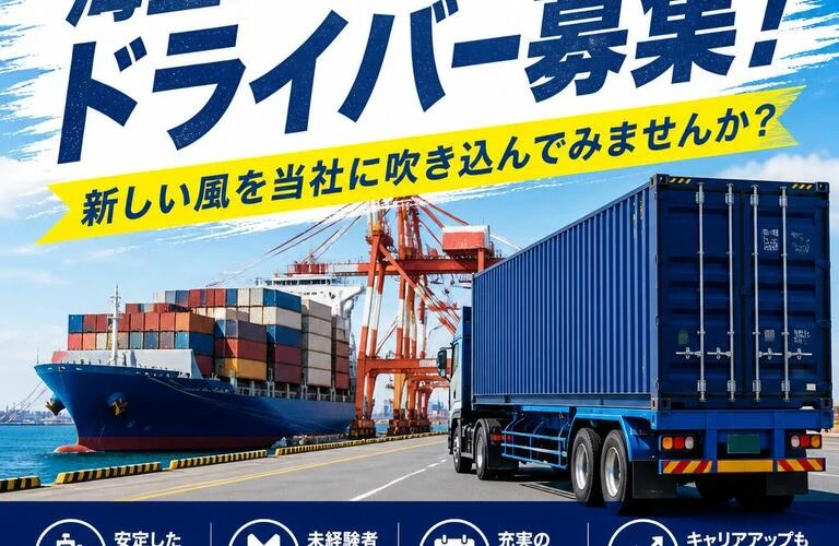 海上コンテナドライバー募集！新しい風を当社に吹き込んでみませんか？