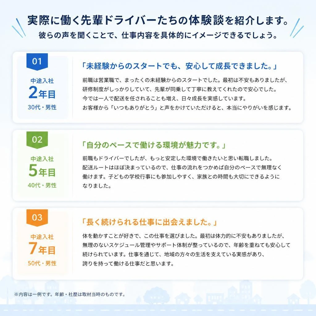 先輩スタッフの声