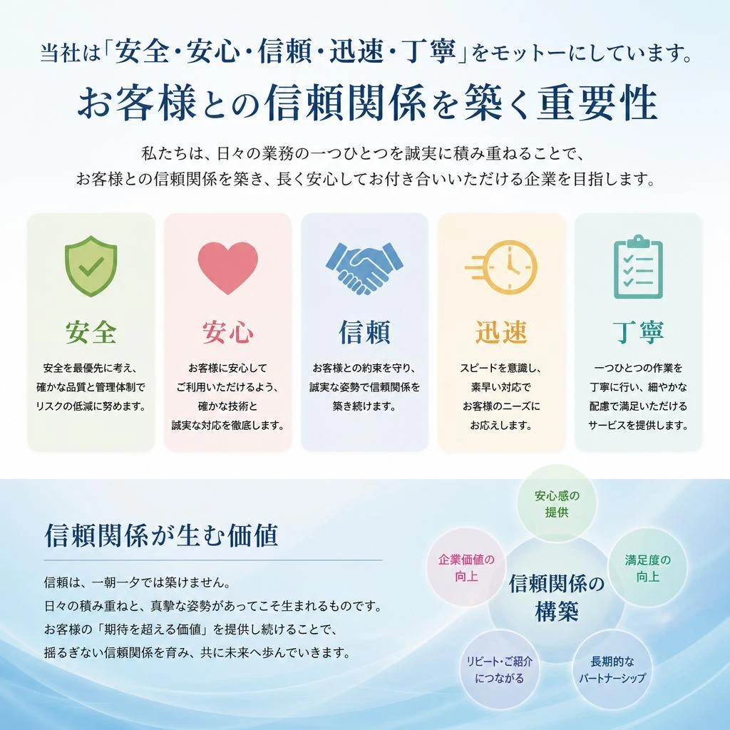 お客様との信頼関係