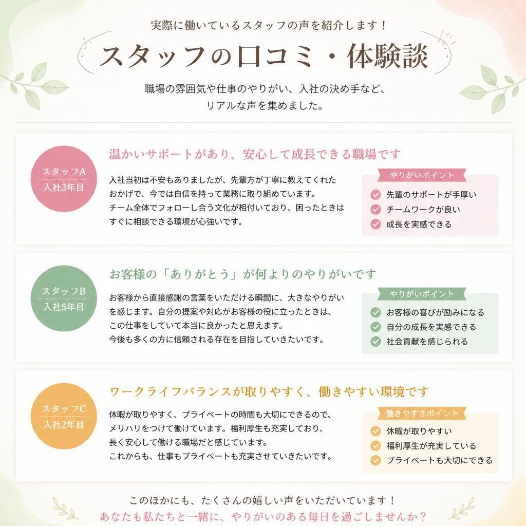 4. スタッフからの声