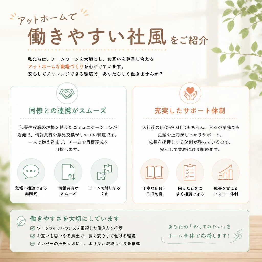働く環境と社風