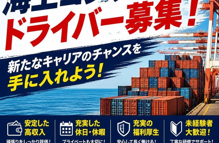 海上コンテナドライバー募集！新たなキャリアのチャンスを手に入れよう！