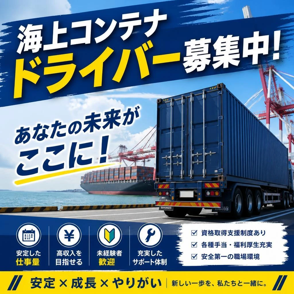 海上コンテナドライバー募集中！あなたの未来がここに！