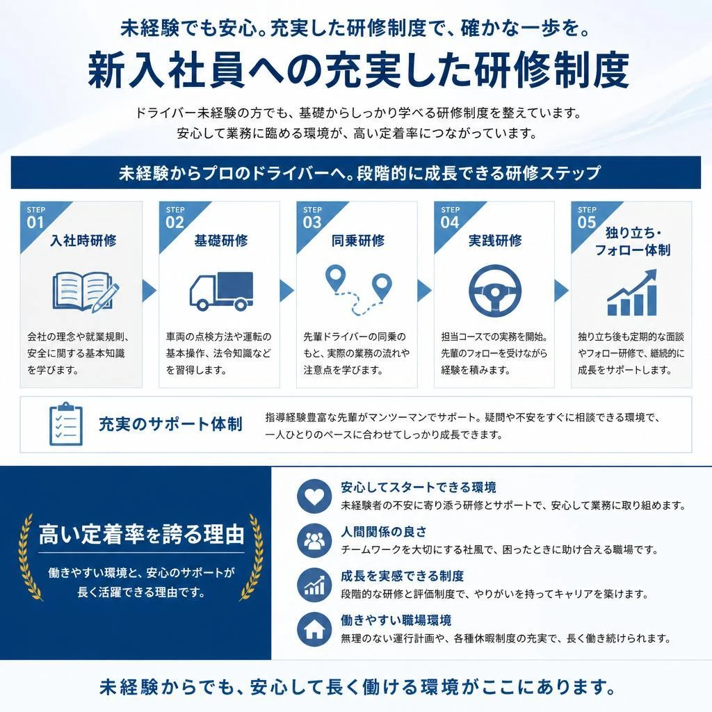 しっかりとした研修制度