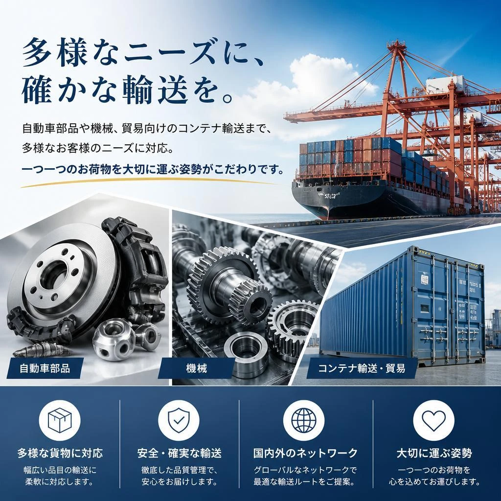 多様な輸送ニーズに対応
