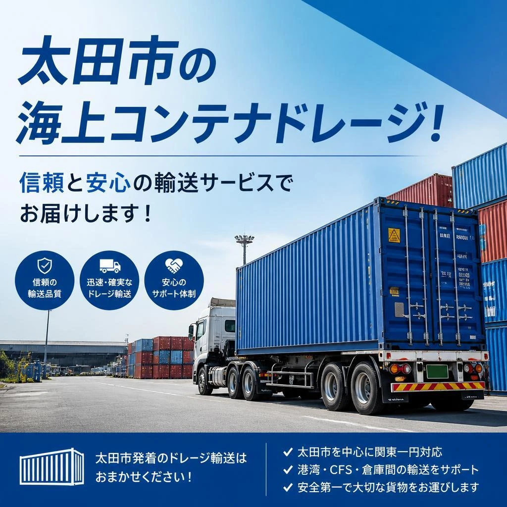 太田市の海上コンテナドレージ！信頼と安心の輸送サービスでお届けします！
