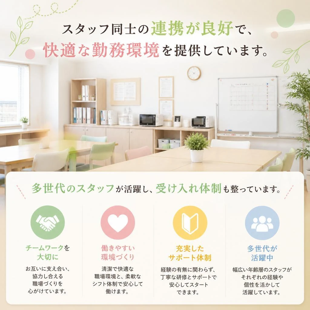アットホームな職場環境