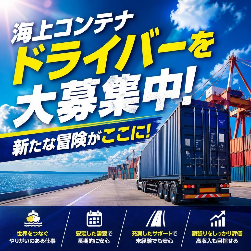 海上コンテナドライバーを大募集中！新たな冒険がここに！