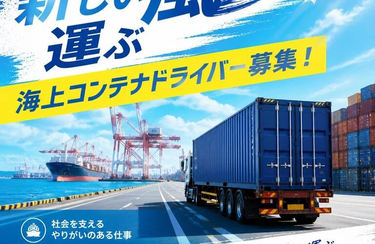 新しい風を運ぶ海上コンテナドライバー募集！