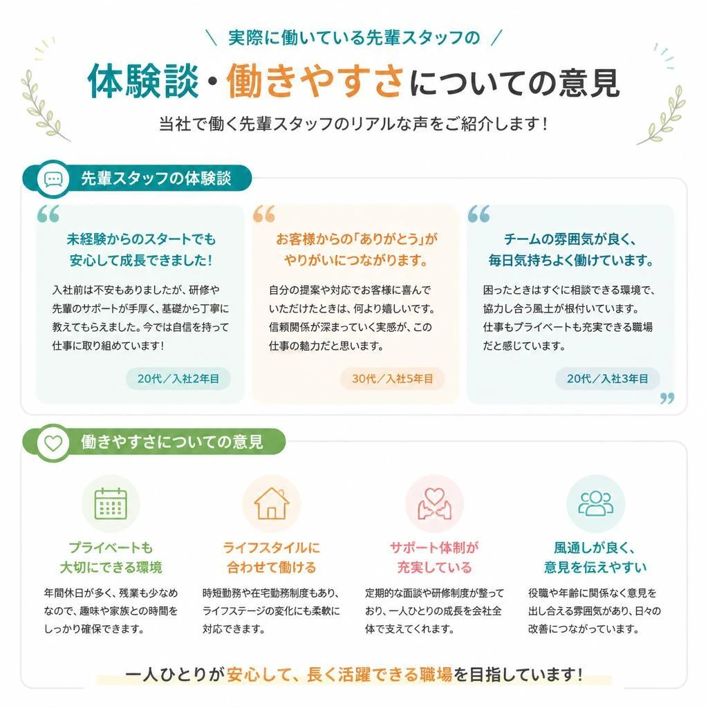 先輩スタッフの声
