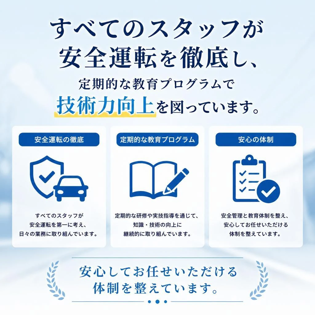 安心のスタッフ教育
