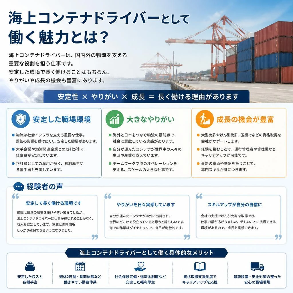 なぜ海上コンテナドライバーを選ぶべきか