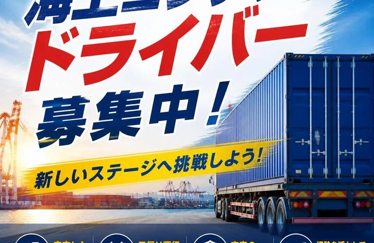 海上コンテナドライバー募集中！新しいステージへ挑戦しよう！