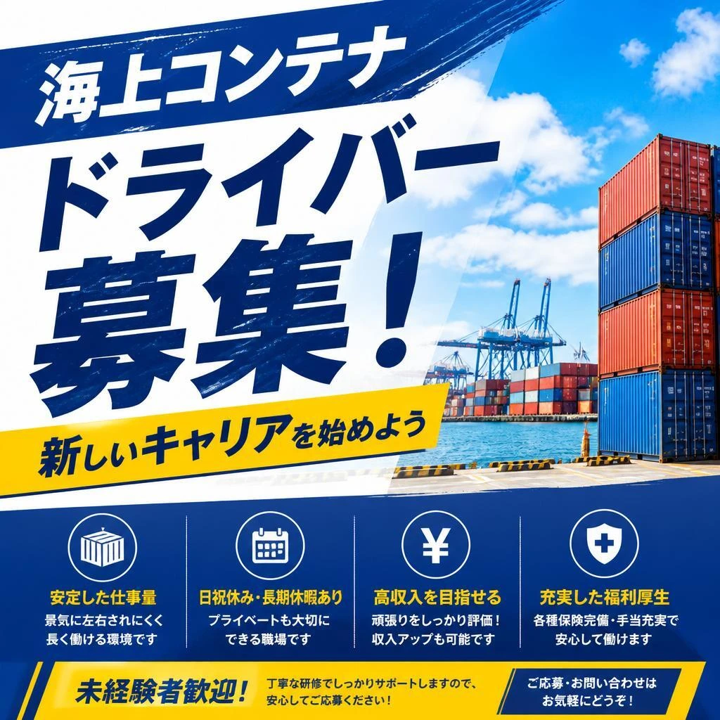 海上コンテナドライバー募集！新しいキャリアを始めよう
