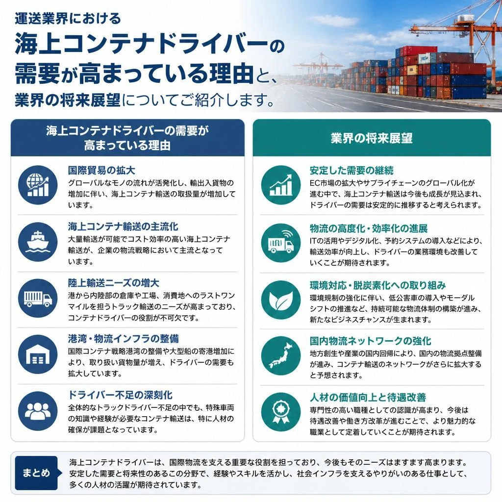 なぜ今、海上コンテナドライバーなのか？