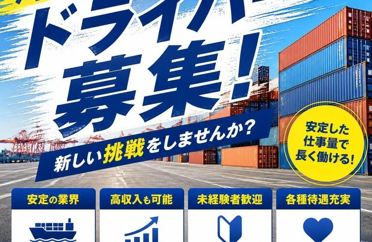 海上コンテナドライバー募集！新しい挑戦をしませんか？