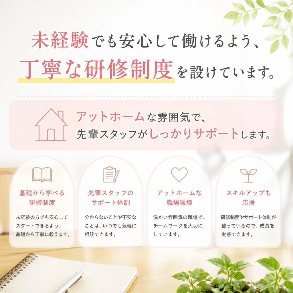 しっかりした研修制度
