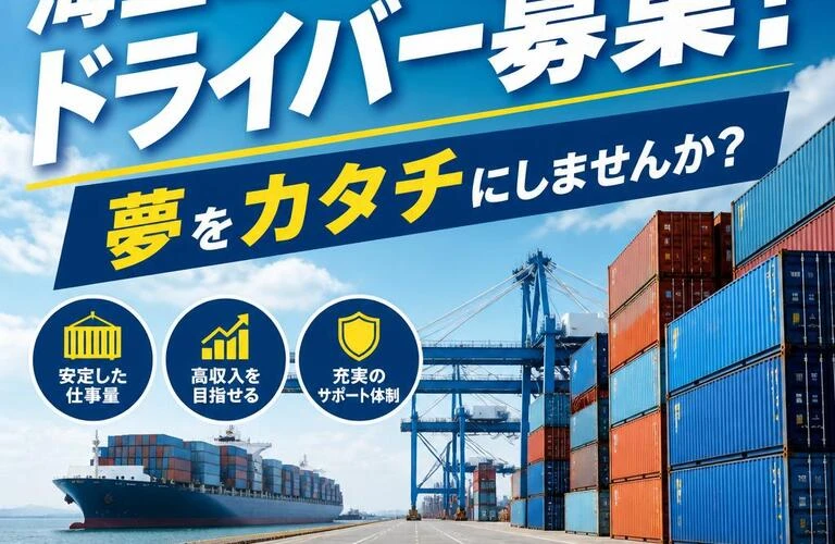 海上コンテナドライバー募集！夢をカタチにしませんか？