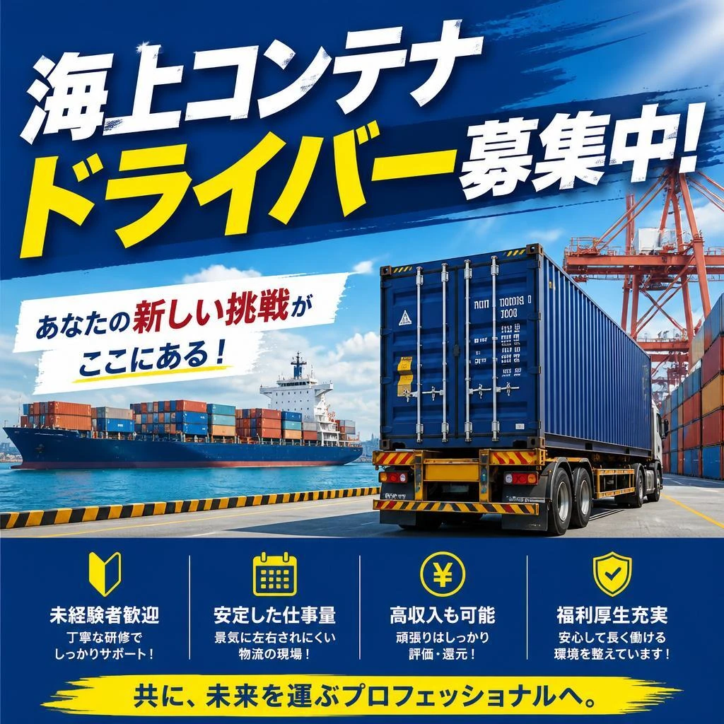 海上コンテナドライバー募集中！あなたの新しい挑戦がここにある！