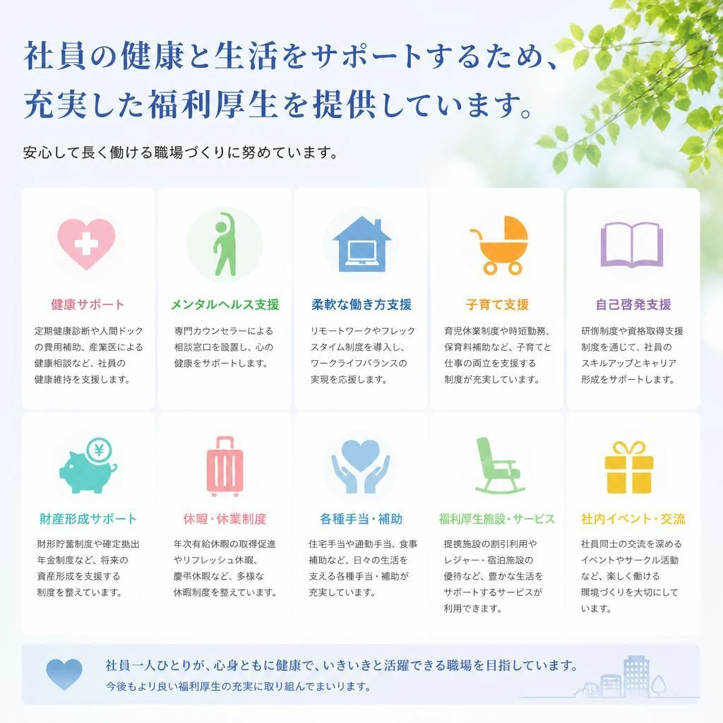 充実した福利厚生
