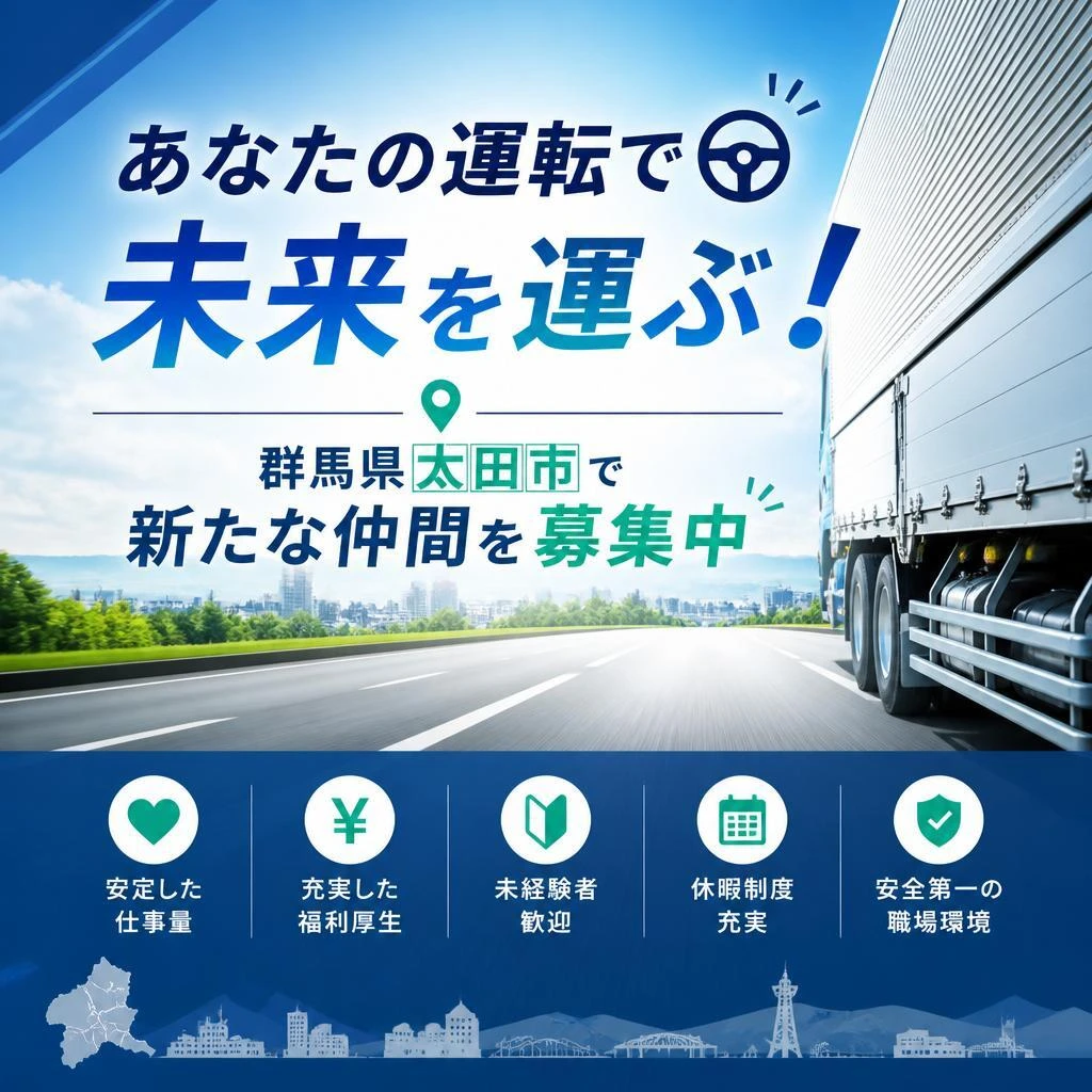 あなたの運転で未来を運ぶ！群馬県太田市で新たな仲間を募集中